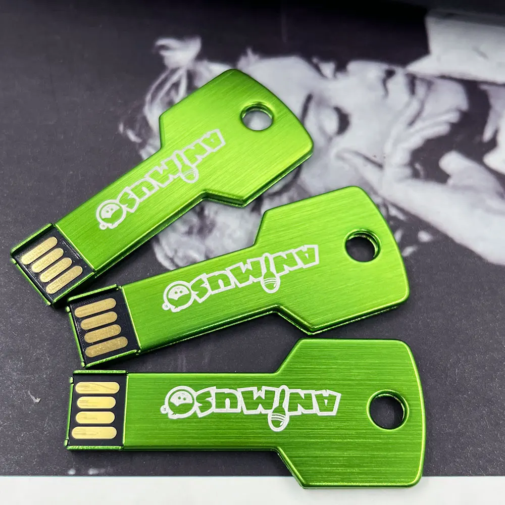 แฟลชไดรฟ์ USB 2.0 สีสันสดใส 50 ชิ้น ความจุ 128GB 4GB 8GB 16GB 32GB  พร้อมสลักชื่อ ของขวัญ  สำหรับธุรกิจ (ฟรีโลโก้)