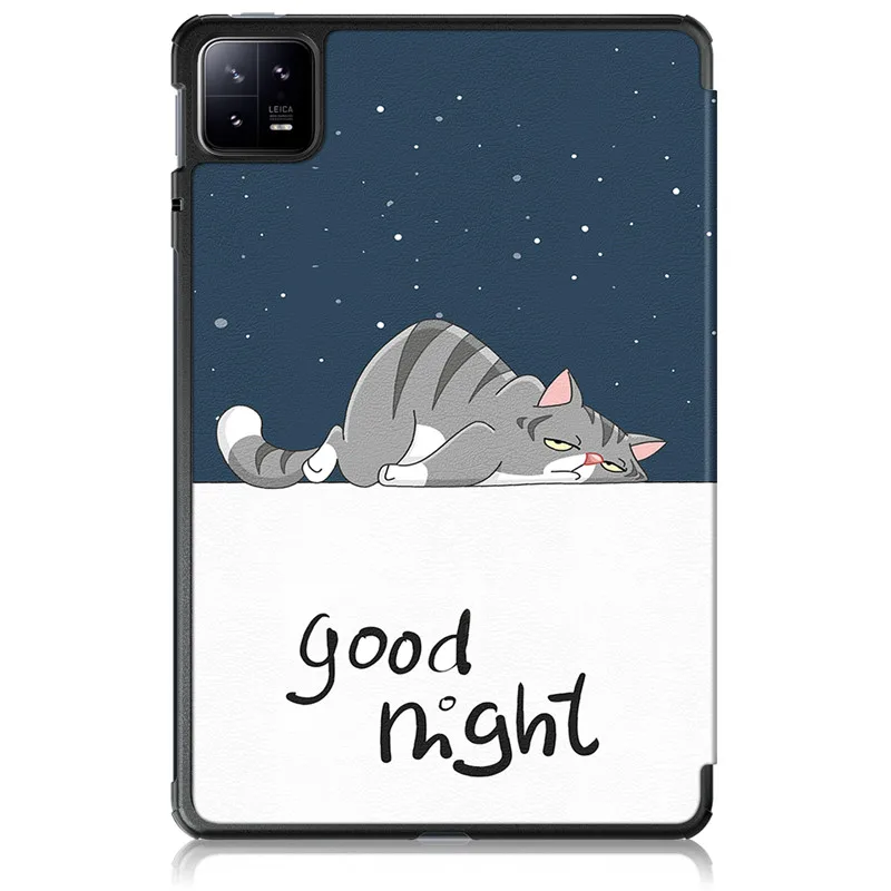 Funda For Xiaomi Pad 6 Case Cute Painted Magnetic Leather Cover For Coque Xiaomi Pad 6 Pro 11 inch Mi Pad 6 Case Smart Cover