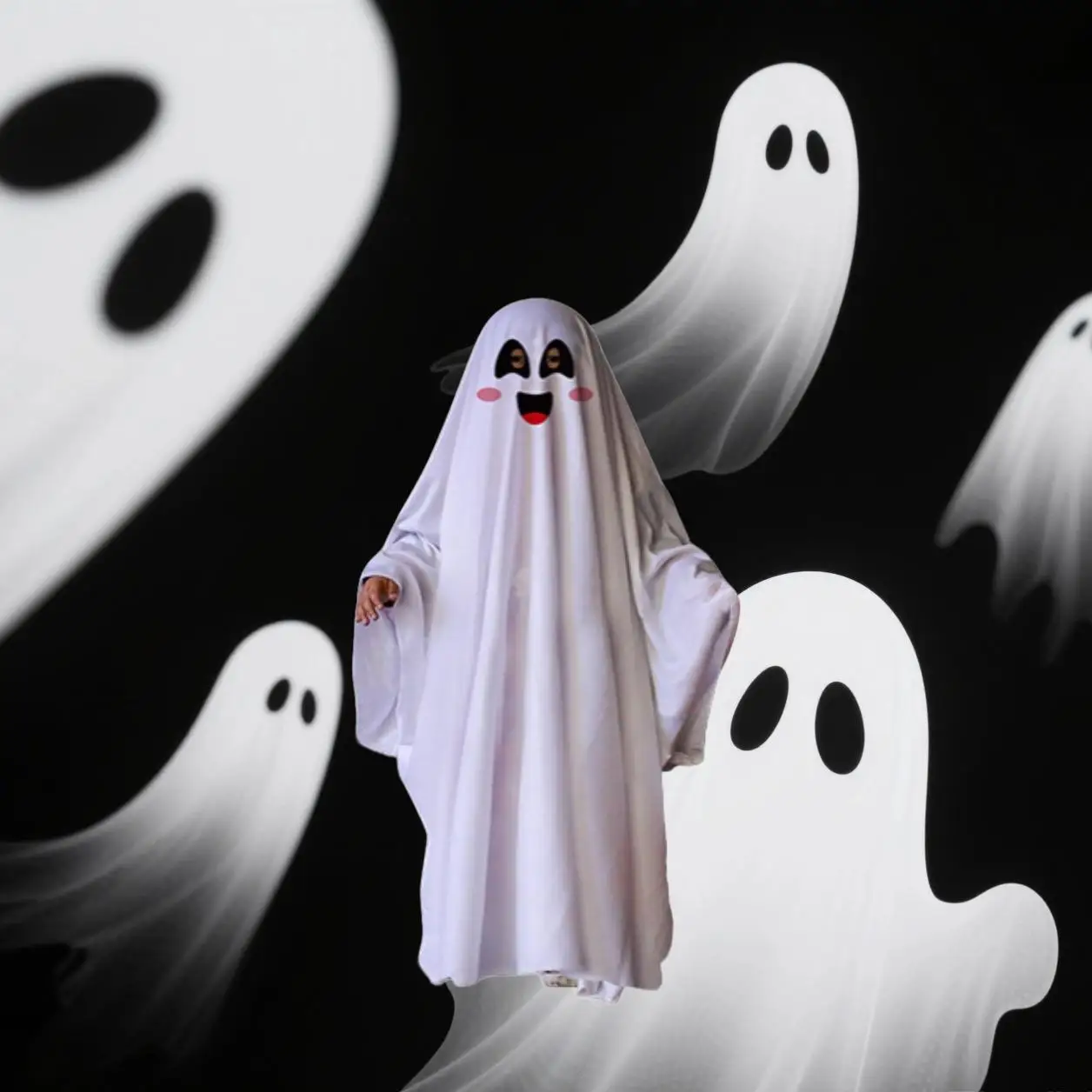 

White Ghost Costume Cloak for loween Par Masquerade Dance Adult Children's Cross-Border Superl Apparition Robe