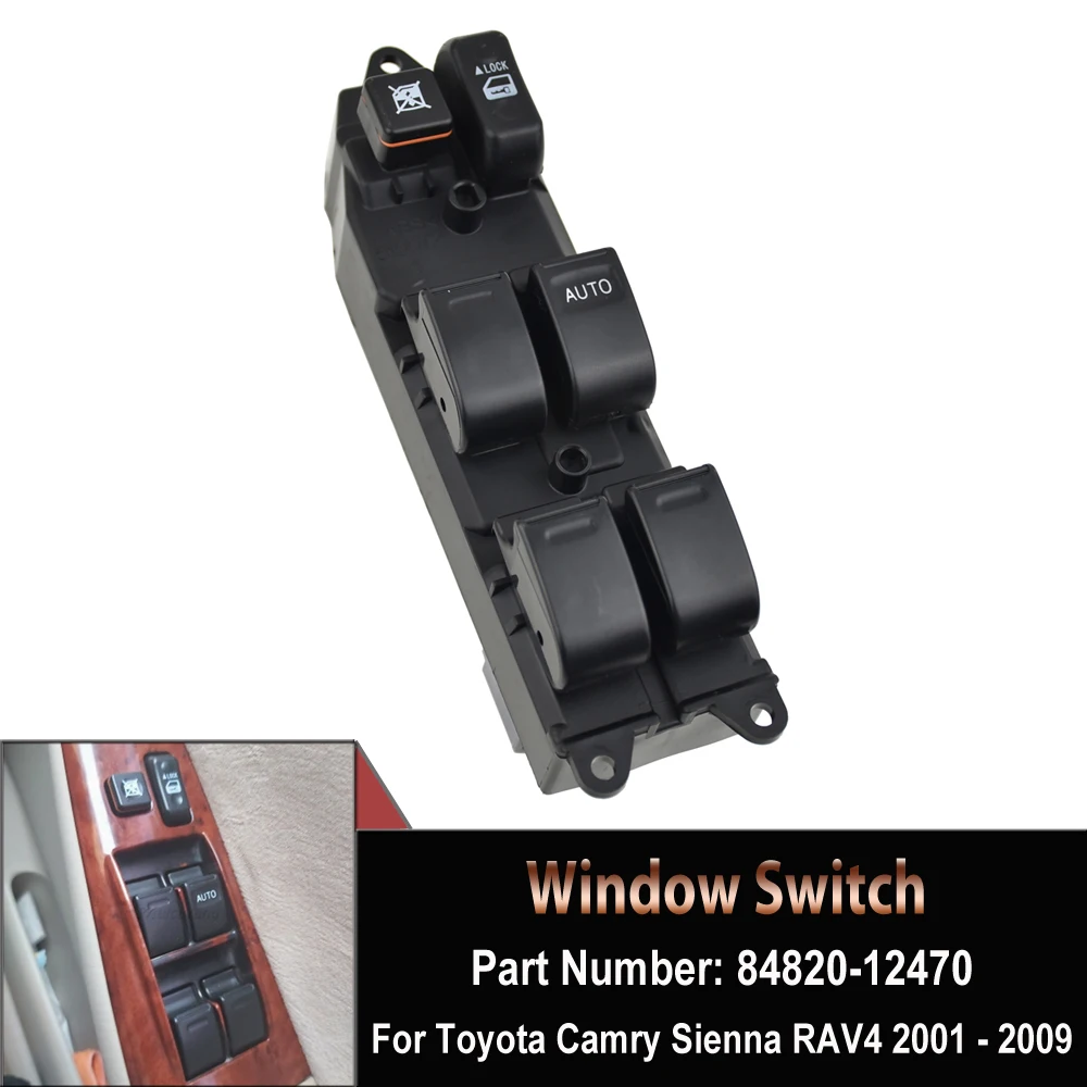 High Quality Front RH Electric Window Master Control Switch For Toyota Corolla ZZE121 ZZE122 Vios NCP42 84820-02050