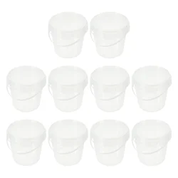 10Pc Transparent Small Ice Barrel Plastic Bucket Airtight Sealing Liquid Storage Container Food Grade snack Empty Package Bottle