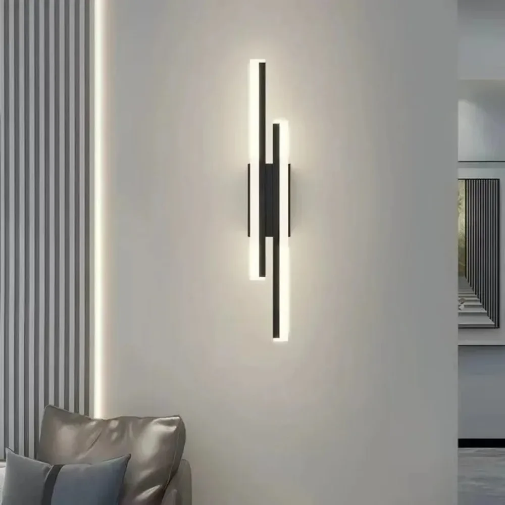 

Modern LEDWall Lamp Wall Sconces Copper Line Pipe Acrylic Lampshade Indoor Lighting for Living Room Corridor Light Fixture