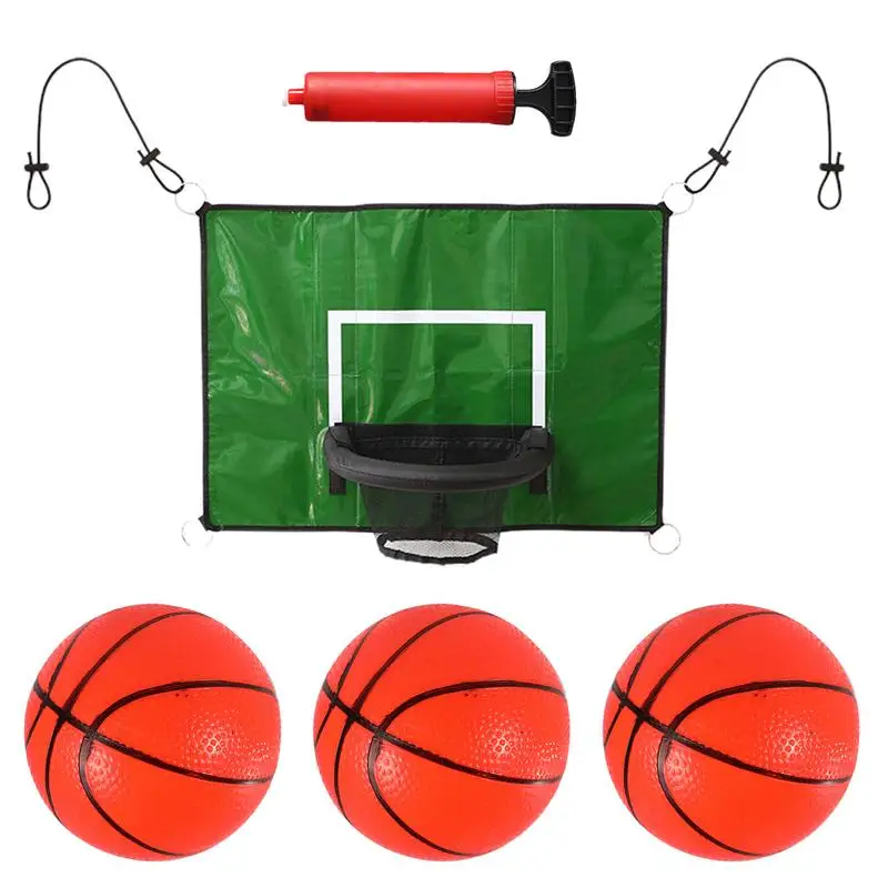 

Trampoline Basketball Attachment Trampoline Accessory Basketball Hoop With 3 Balls Waterproof Basketball Attachment Fits Most