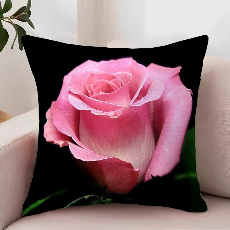 

Cover for Pillow Cases Decorative Romantic Rose Home Decor Pillowcases for Pillows 45x45 Cushions Covers Cushion Cover 50x50