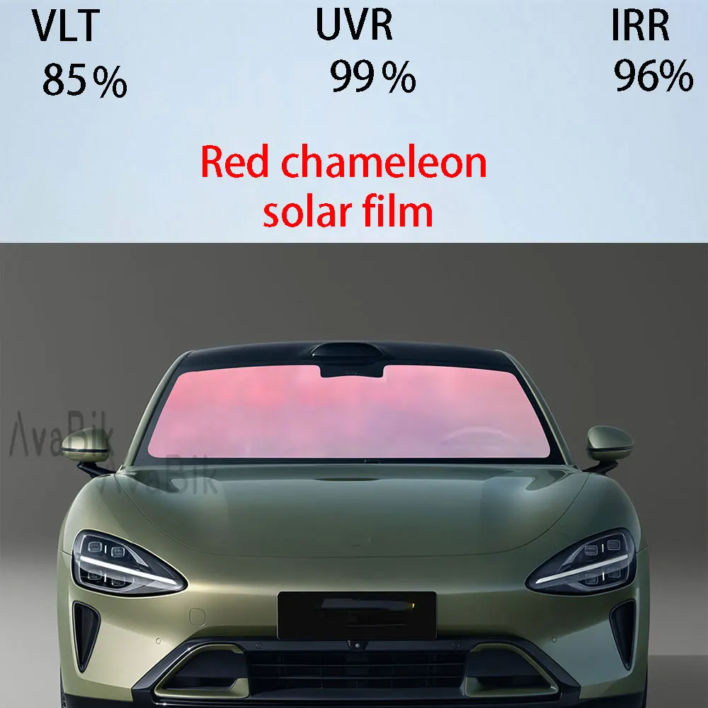 1mX1.5m Red Chameleon Film Car Front Windshield Tint Foil High Heat Resistant foil Window Glass Sticker UV Sun Solar Protection