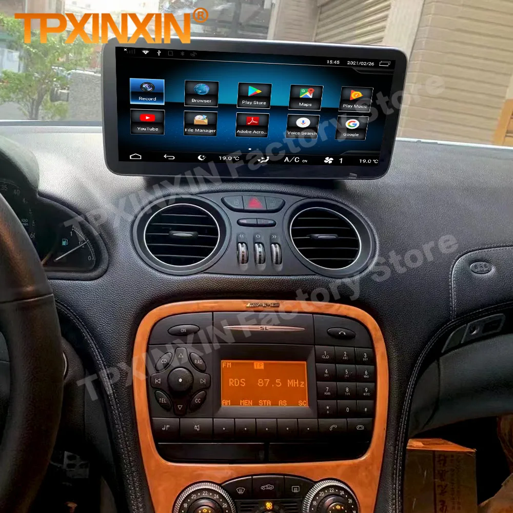 Android 13 Automotive Multimedia For Benz SL R230 SL350 SL500 SL55 SL600 SL65 2001~2007 GPS Navigation Carplay Player IPS Unit