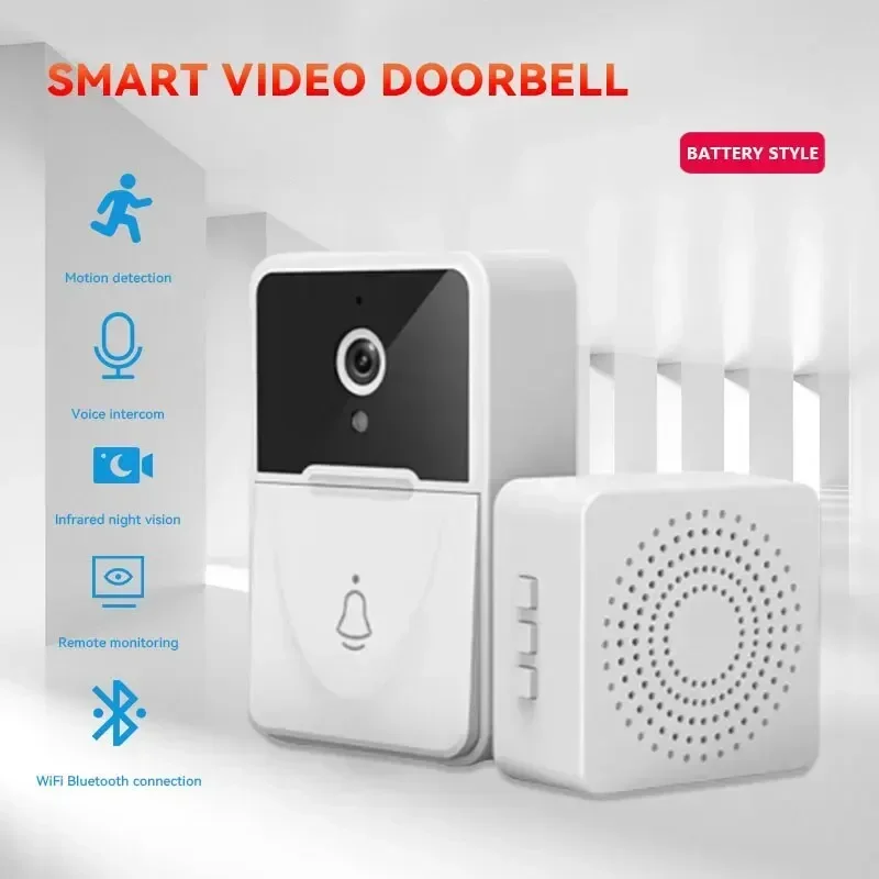 Timbre inalámbrico inteligente VGA, WiFi, cámara HD para exteriores, timbre de puerta, visión nocturna, videoportero, Monitor de voz para el hogar, timbre de seguridad para puerta