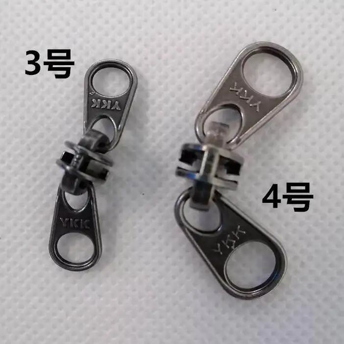 YKK3 Nr. 4 Nylon-Zähne Doppelseitiger Antik-Silber Reißverschluss Bettbezug Moskitonetz – Detail 1
