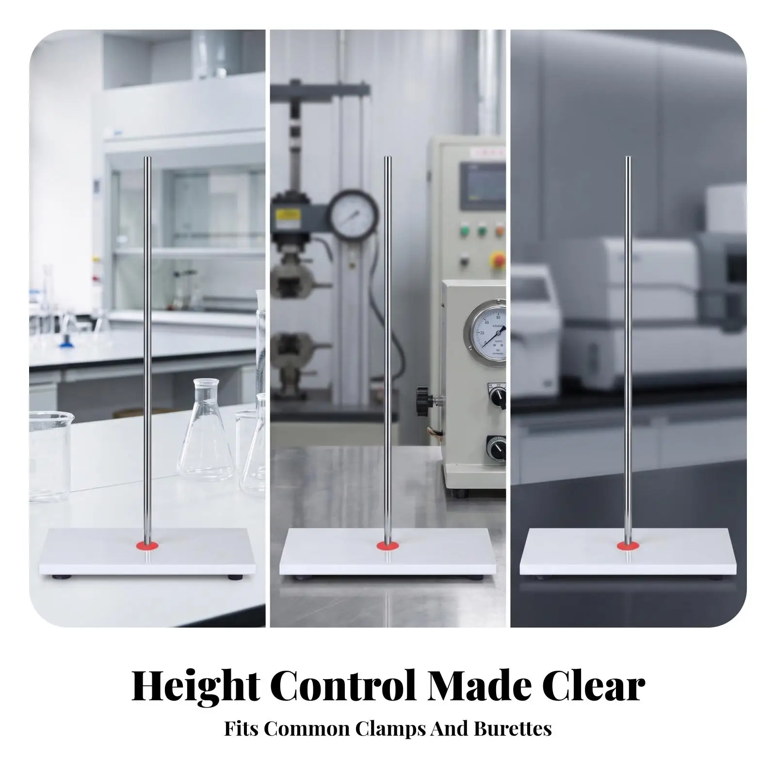 Sturdy Experimental Stand with Marble | Simple Assembled Construction, Titration Stand, for science labs