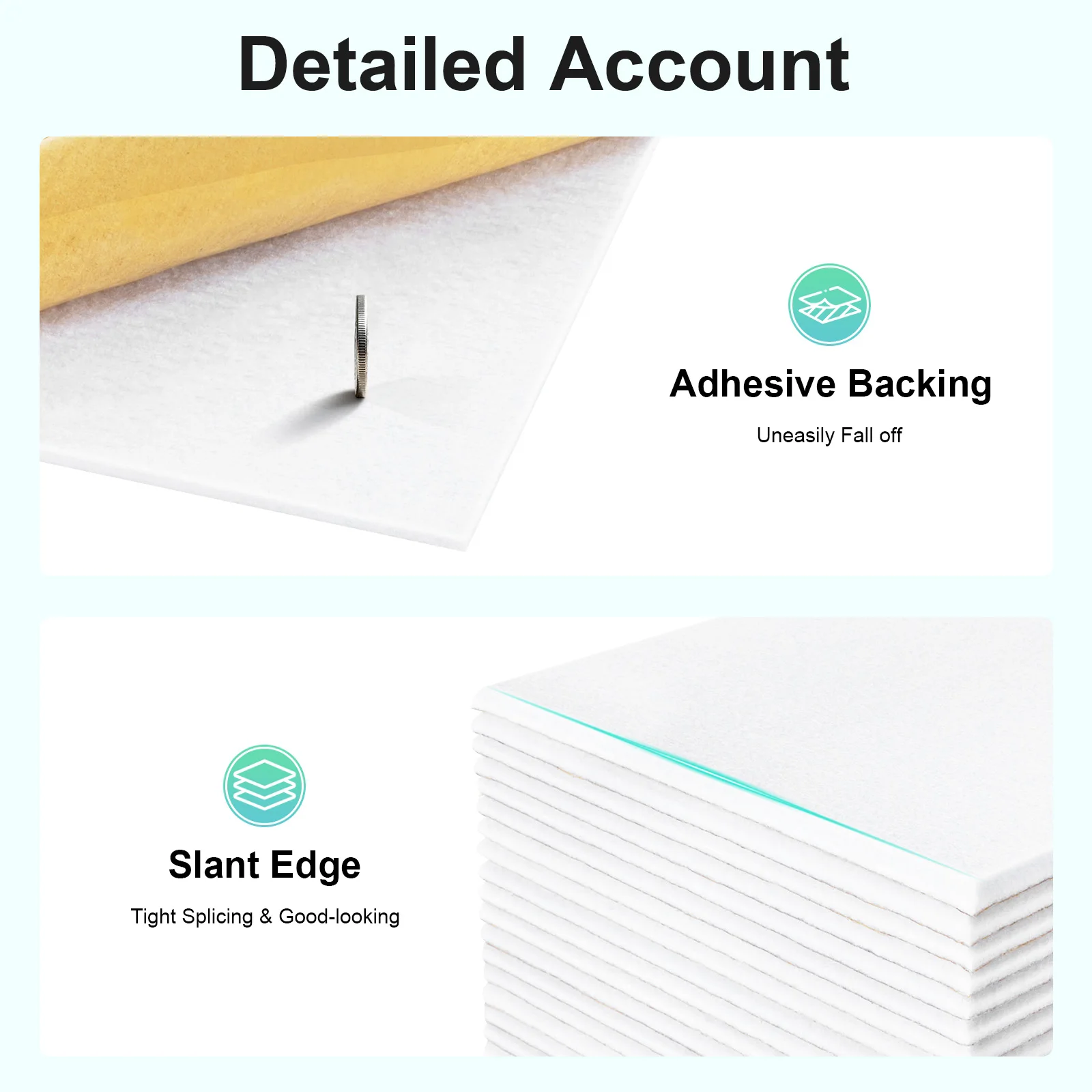 18 szt. Paneli Akustycznych, Samoprzylepna Pianka Dźwiękochłonna, Panele Dźwiękochłonne z Włókna Poliestrowego 30x30cm do Biur, Pokoju Dziecięcego