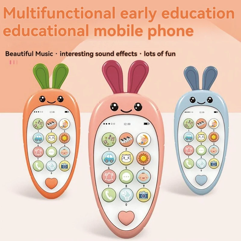 Baby Cell Phone Toy With Early Education & Music, Learning Educational Fake Phone For Kids, Sensory Toy For Kids