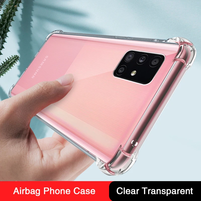 

Original Luxury Airbag Phone Case for Samsung Galaxy A91 A81 A71 A51 A41 A31 A21 A21S A11 5G Soft Silicone Shockproof Back Cover