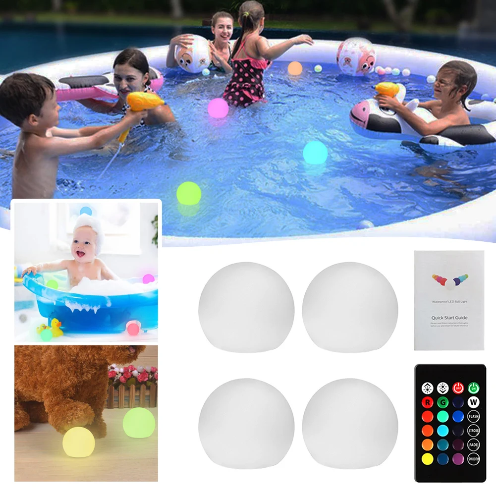 Small Luminous Ball For Water Surfaces Adjustables Modes Globes Lamp For Pond Fountain