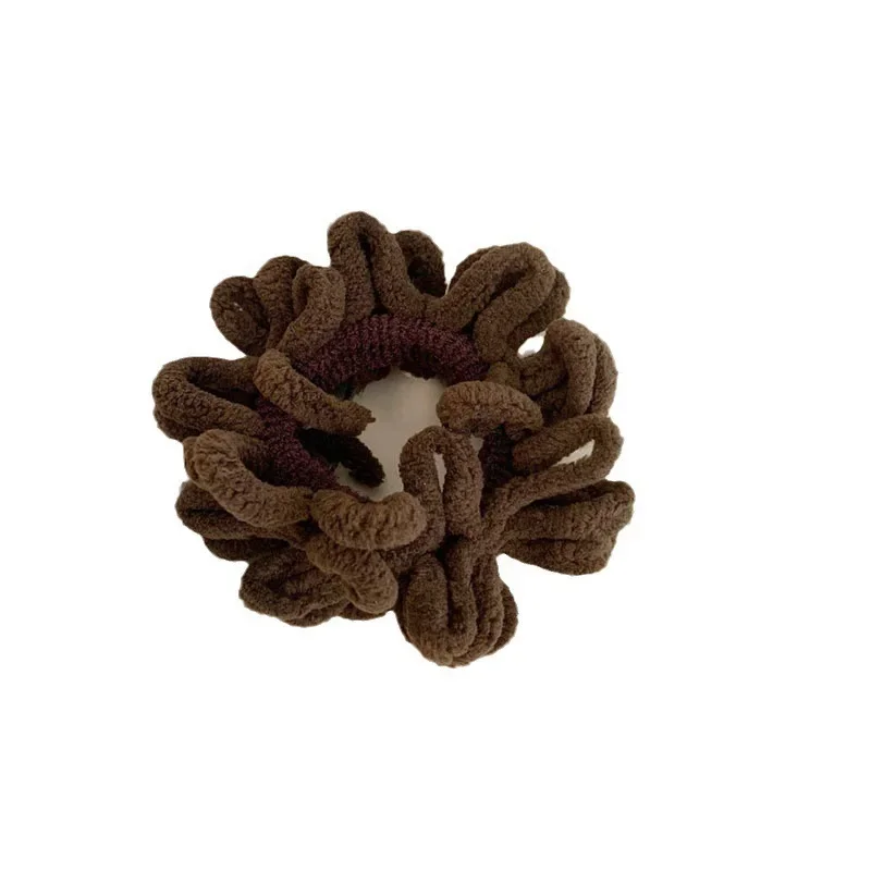 Donne eleganti flods solidi peluche morbide fasce elastiche per capelli coda di cavallo tenere legare i capelli Scrunchie elastico accessori per