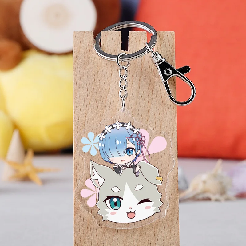 Re:zero RAM Rem  chaveiro  acrylic Keychain  llavero