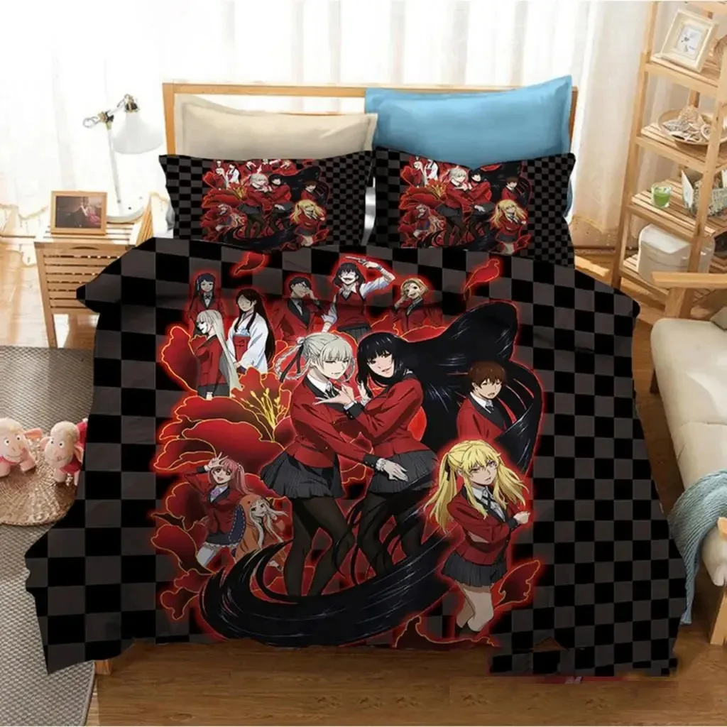 

Anime Kakegurui Yumeko Jabami Bedding Set Boys Girls Twin Queen Size Duvet Cover Pillowcase Bed Kids Adult Home Textileextile