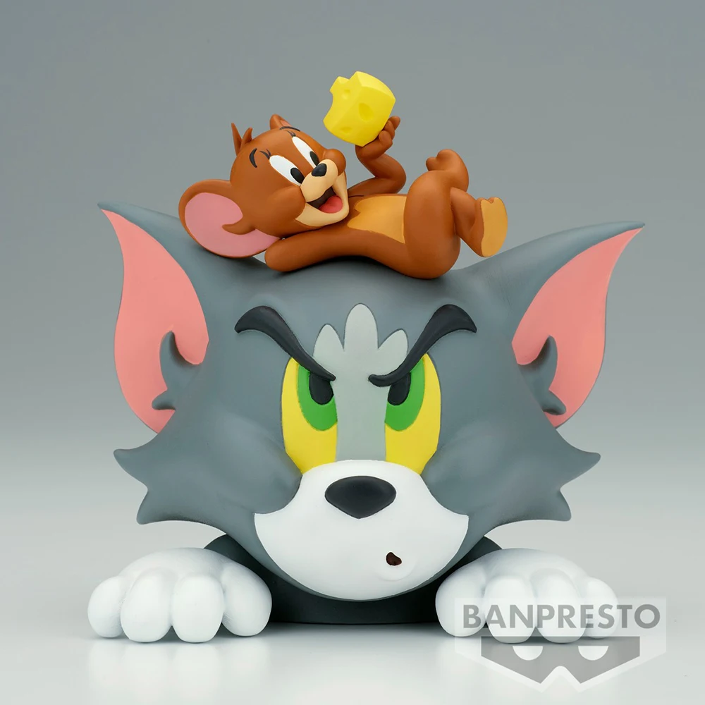 Banpresto-modelo de acción de Anime para niños, figura coleccionable Original de Tom y Jerry, decoración de escritorio de 90mm, regalo de juguete