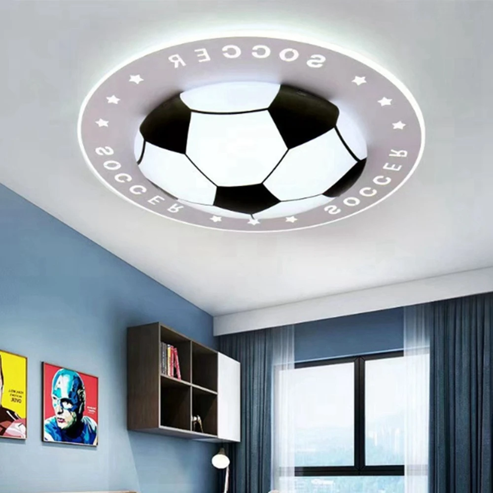 Football Ceiling Lamp Cartoon Children Bedroom Chandelier Originality Intelligent LED Indoor Decorate Luminaires Free Postage