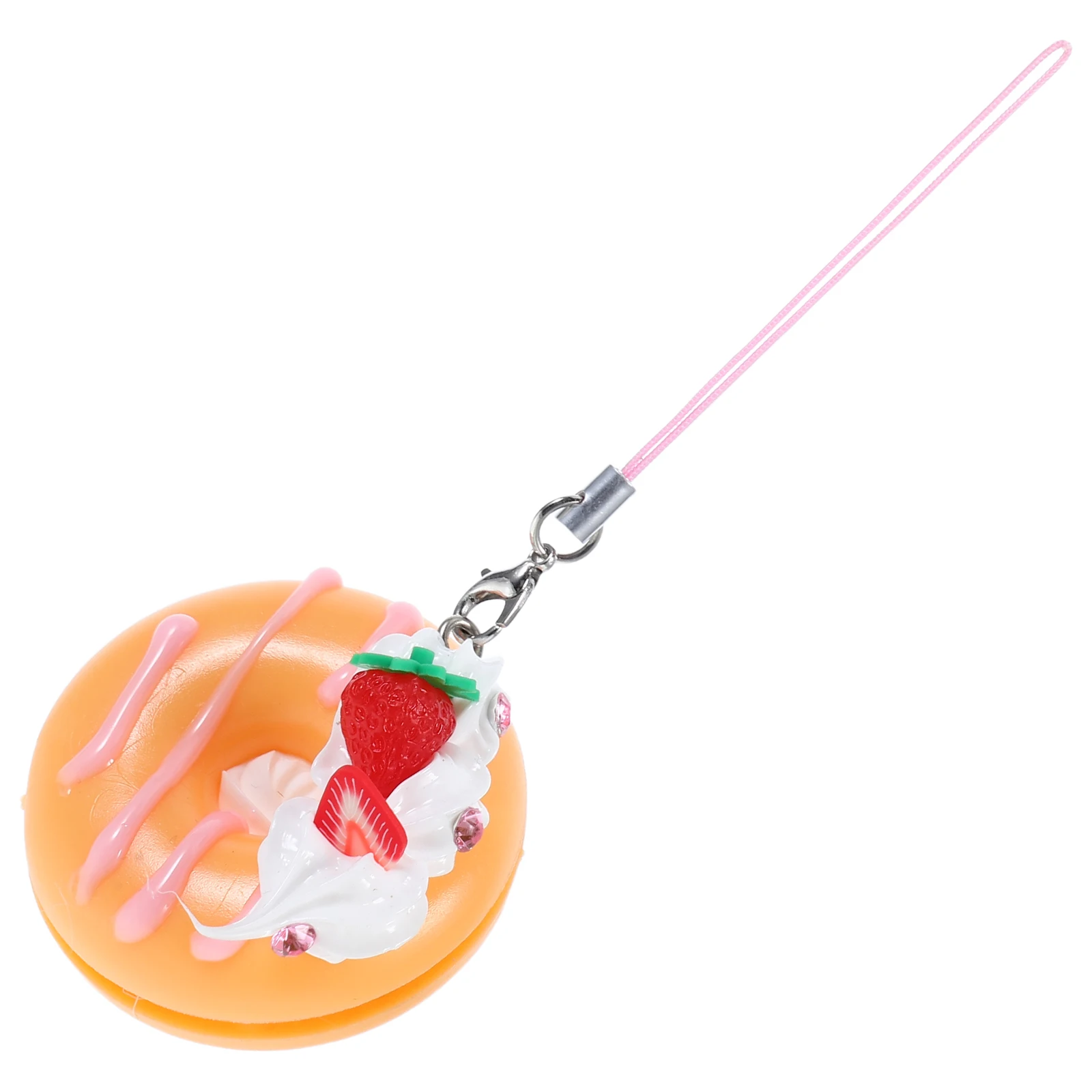 

Realistic Donut Phone Charm Cute Bag Pendant Strap Mobile Phone Decoration Keychain for Handbag Backpack Handbag Pendants