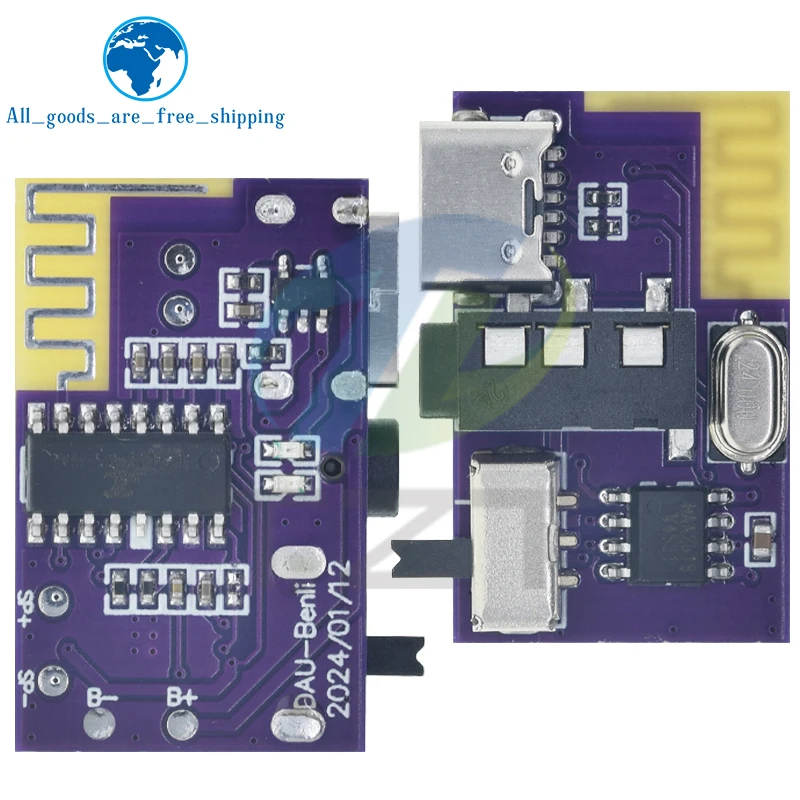 DC 3,5 V-5 V 5 W Bluetooth 5,4 Mono Verstärker Decoder Board MP3 Player TWS 3,5mm AUX Modul Empfänger TZT DIY Lautsprecher