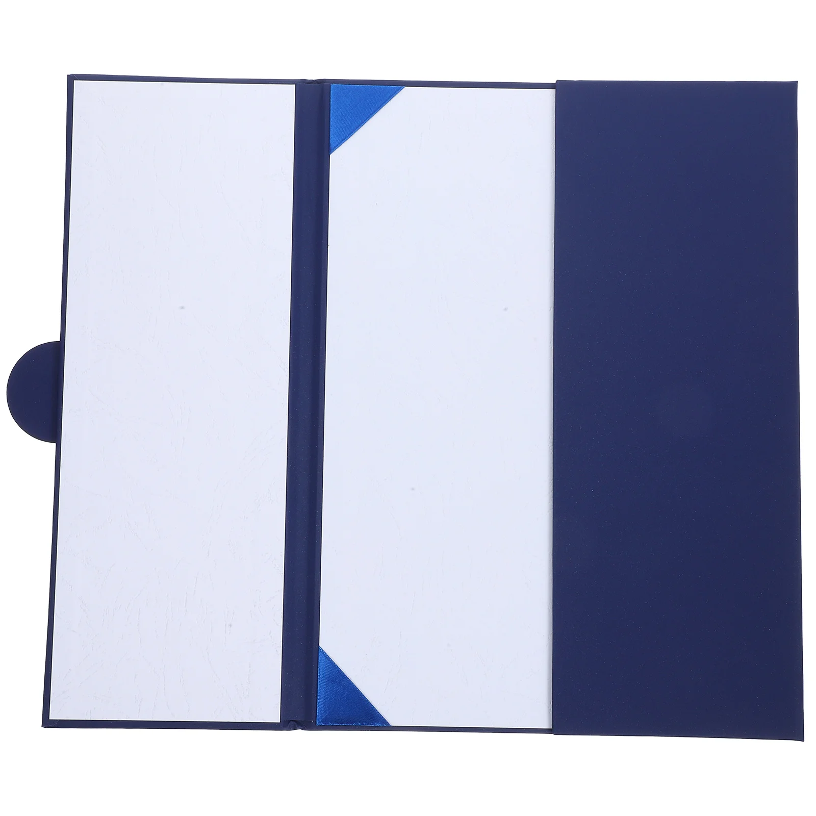 

Certificate Holders Blue Pearl Round Button Fold Certificate Cover Document Folder Diploma Protector Lightweight Portable