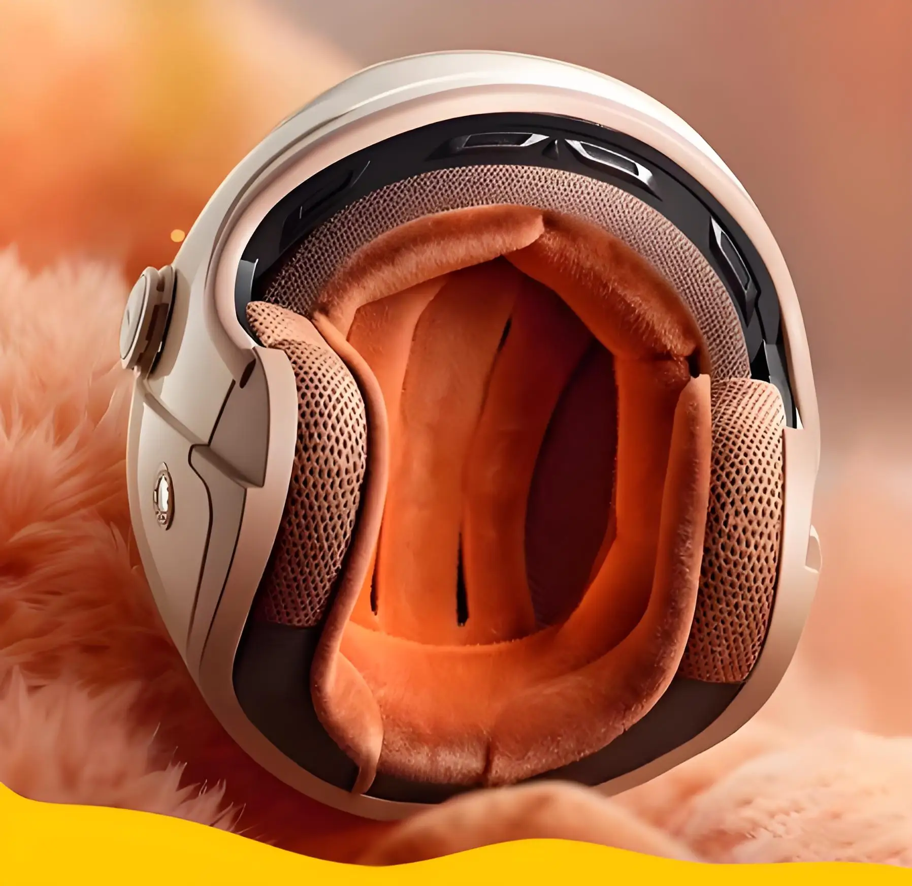 Winter-Elektroroller-Helm LAVAHEAT, selbsterwärmend, 10 mm, Dreifachverriegelung, kratzfest, Nebelvisier, abnehmbarer Liner, brillenfreundlich