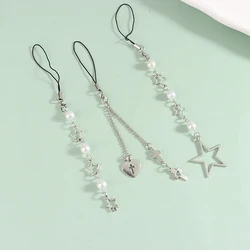 Fashion Minimalist Phone Lanyard Cute Star Heart Cross Pendant Phone Strap Phone Charms Accessories