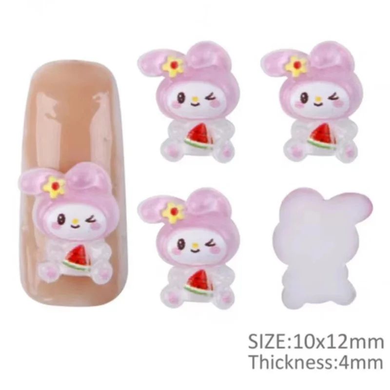 70Pcs Kuromi Nail Art Decor Kawaii Pochacco My Melody Cinnamoroll Gems Charms Jewelry for Manicure DIY Nail Rhinestone Gift