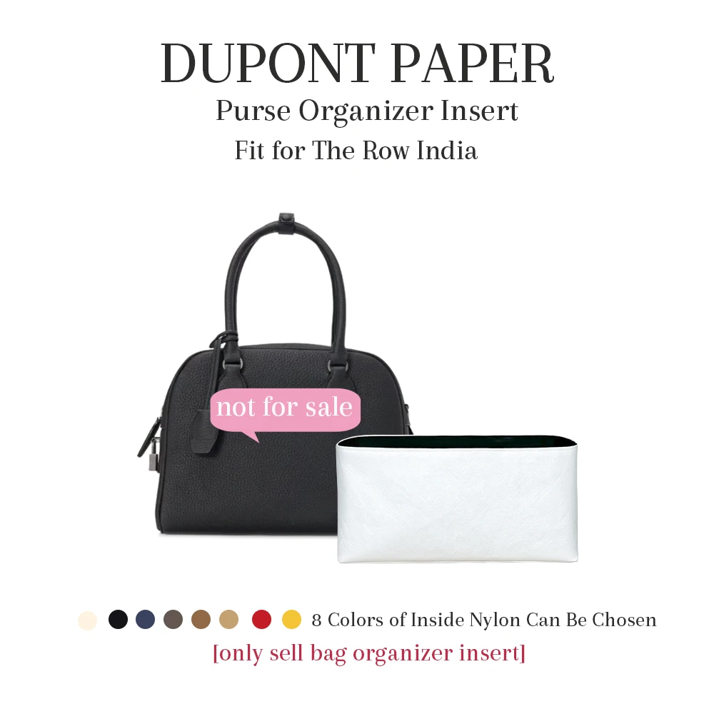 

Purse Organizer Insert Fit for The Row India, Dupont Paper Inside Makeup Storage Bag In Bag Lightweight Inner Liner Organizer