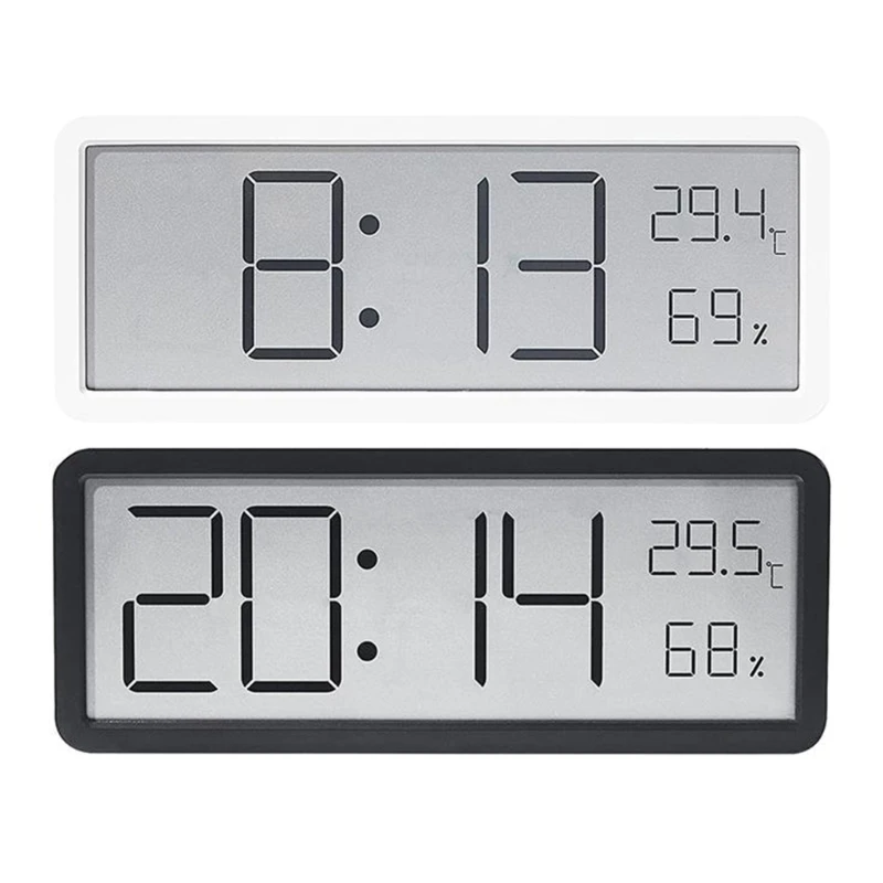 Easy Large Digital Wall Clock with Backlight, Displays Temperature and Date for Any Room