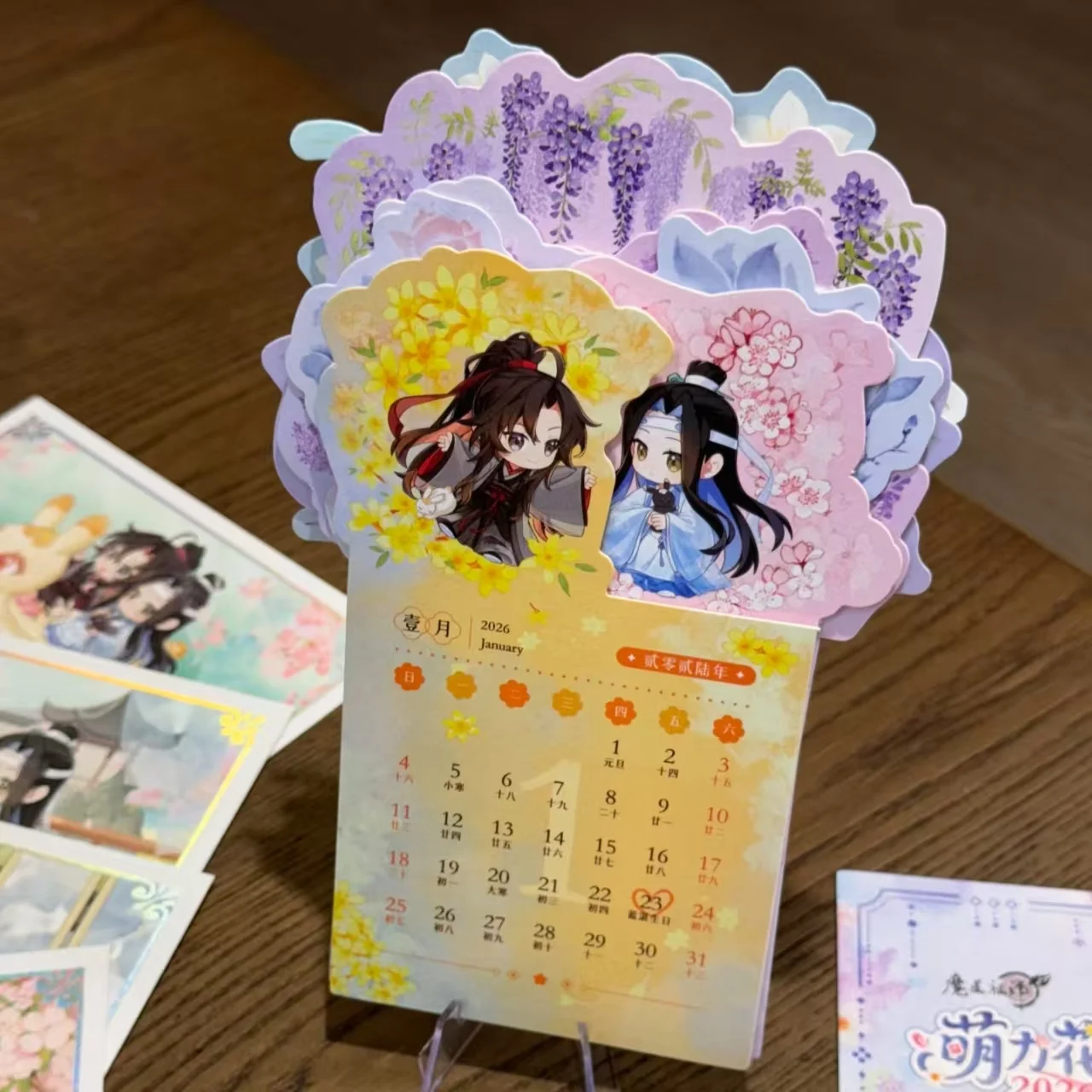 

Набор открыток «Цветок силы» 2026: Новинка, коллекционный подарок, декор для дома, аниме-фэндогеруали, совместная коллаборация Modaozushi