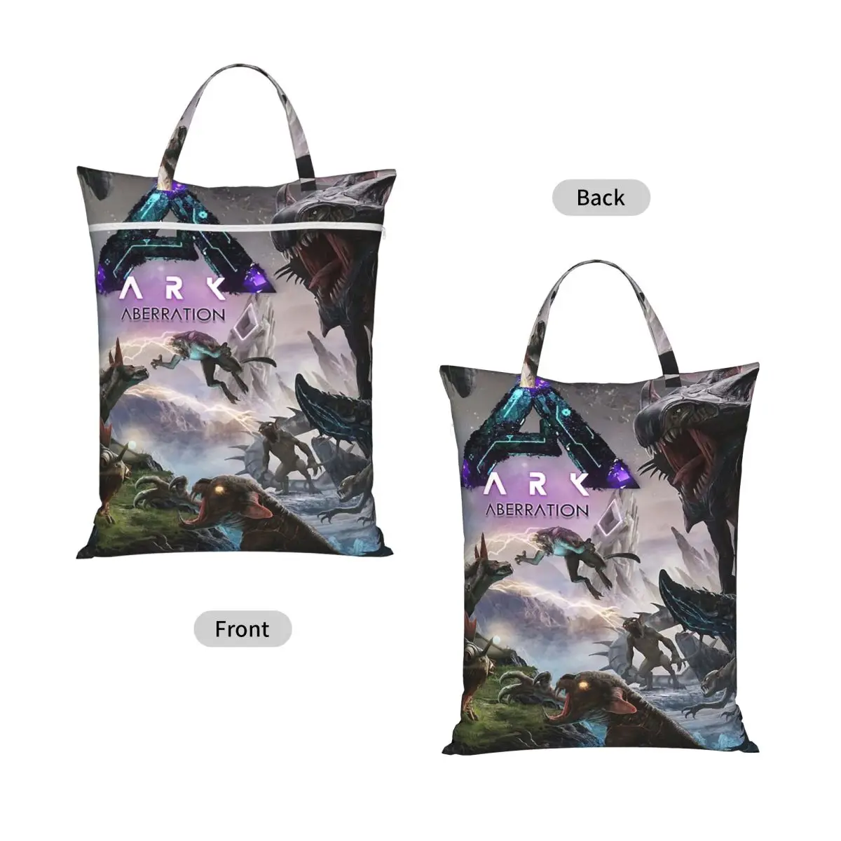 Sac de voyage imperméable et réutilisable pour vêtements sales, panier à linge de sport, motif Ark Survival Evolved Aberration, pour femmes et hommes