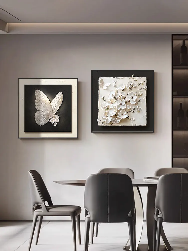 Modern Simple Dining Room Decorative Painting High-end Dining Table Bedroom Hanging Painting Butterfly Living Room Mural