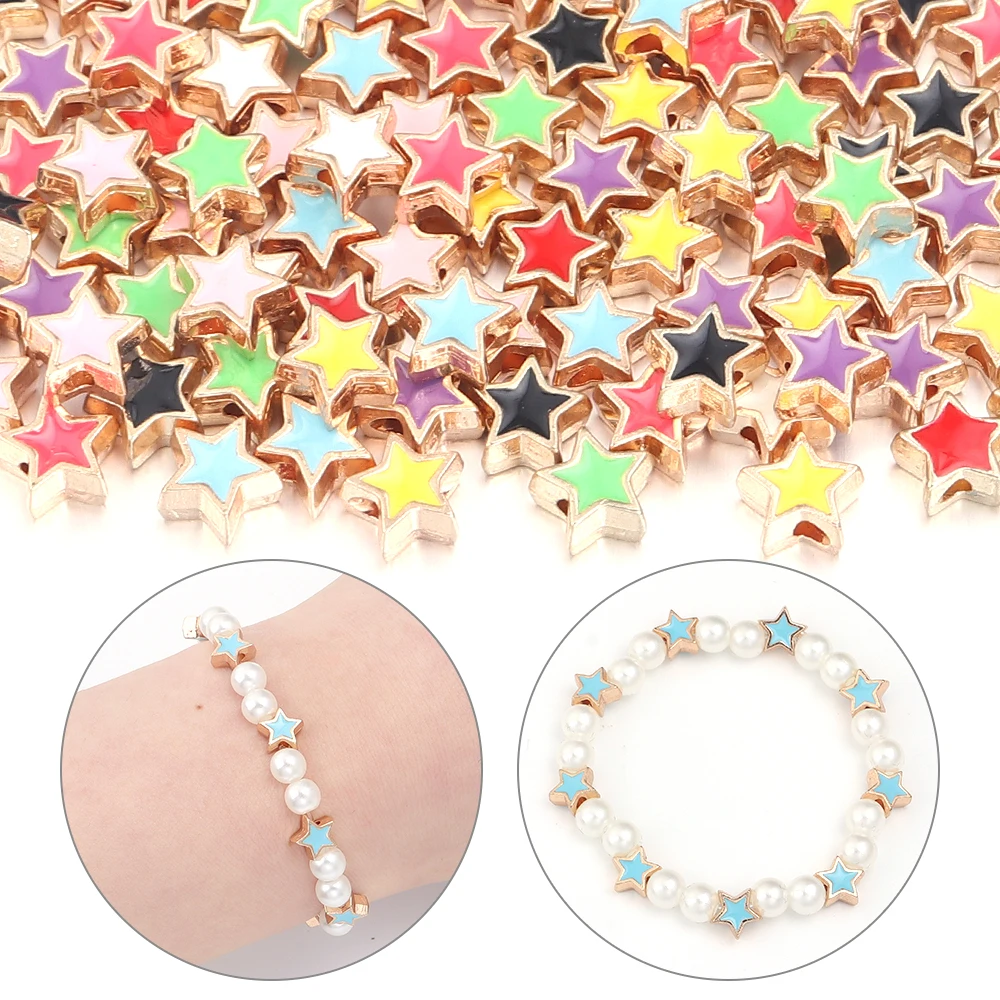 10 Stück/Lot 8mm Legierungs-Doppelseitige Herz-Emaille-Perlen für Schmuckherstellung, Charms, Lose Zwischenperlen, DIY Armband Halskette – Detail 13
