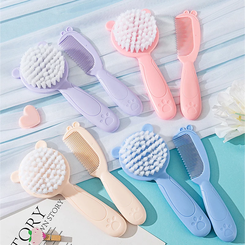 2 süße tragbare Make-up-Handspiegel und Haarbürsten-Sets, Reise-Make-up-Werkzeuge, trockene und nasse Verwendung für Haar-Accessoires