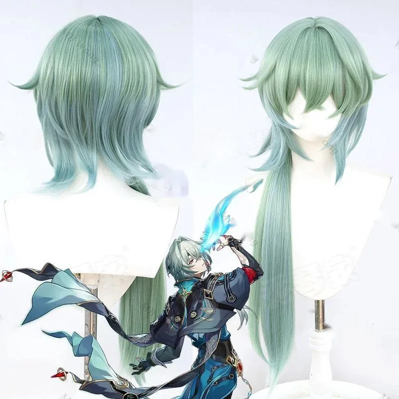 

Honkai Star Rail Anaxa Косплей Парик Светло-Зеленые Длинные Волосы Anaxagoras Grove of Epiphany Amphoreus Хэллоуин для Женщин Мужчин Карнавал