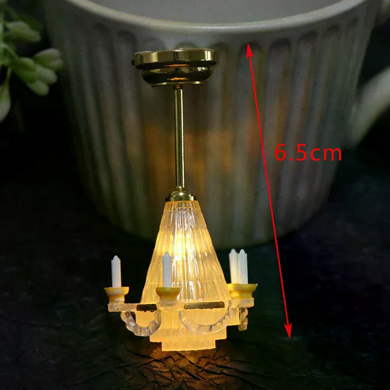 1:12 Dollhouse Miniature Ceiling Lamp Led Lamp Wall Light Living Room Decor Toy For Kids Creative Play