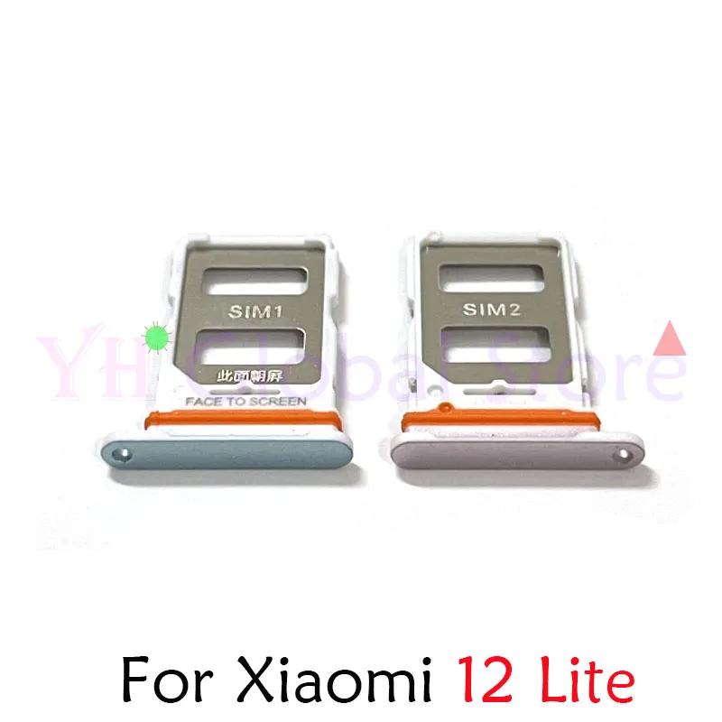 For Xiaomi 12 Lite Sim Card Slot Tray Holder Sim Card Repair Parts