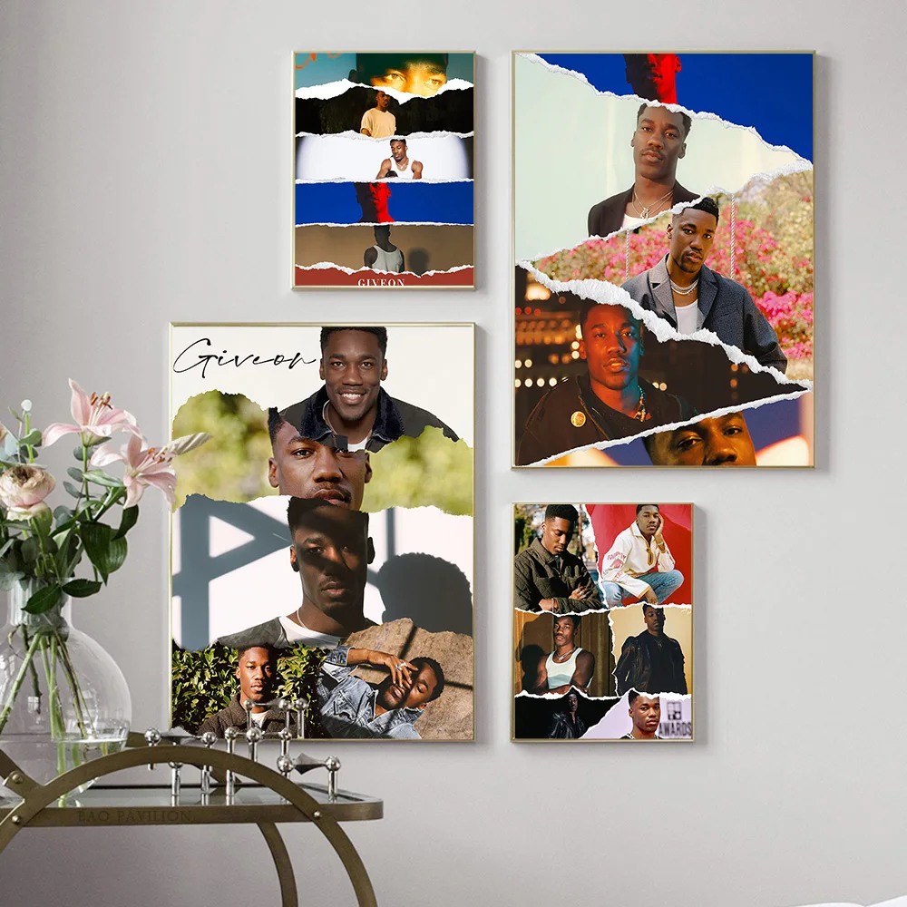 Giveon Star Photo Poster Singer Rap Music Modern Canvas Painting Rapper Wall Art Print Picture Bar Pub Club Home Decor Fans Gift