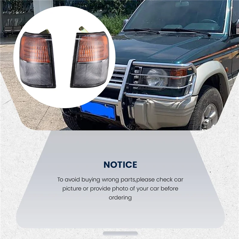 

Инновационный MR124957 MR124958 для Mitsubishi Pajero Montero 1993 1994 1995 1996, передний угловой светильник автомобиля, сигнальная лампа