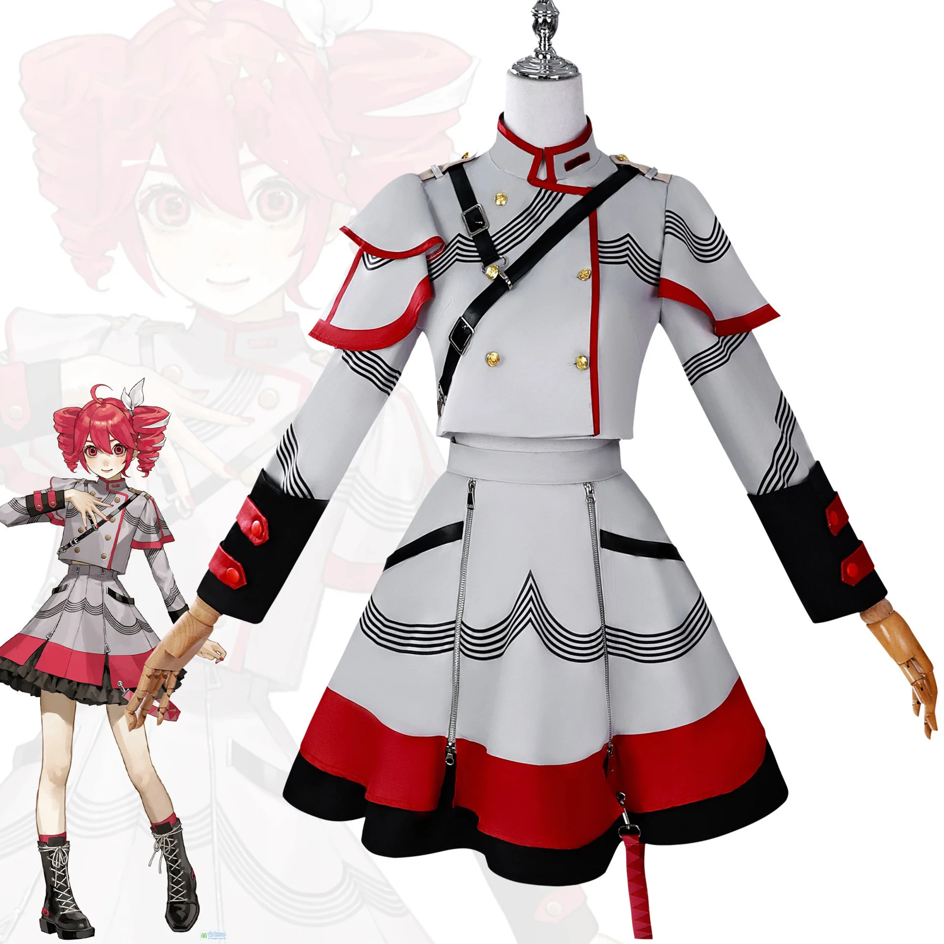

Kasane Teto Cosplay Costume Virtual Idol Full Set Outfit for Anime Show Halloween Carnival