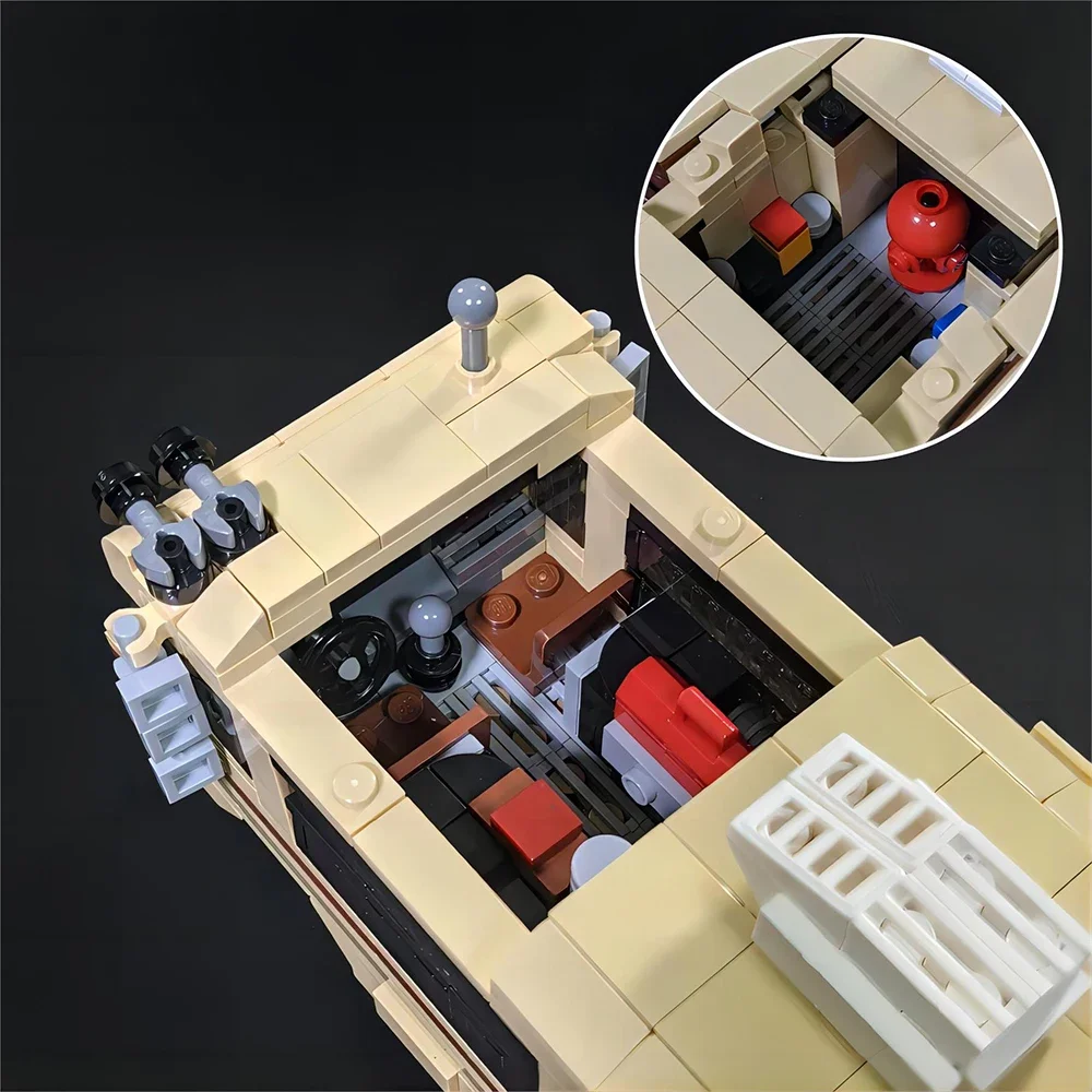 MOC 라거 스페이스볼 이글스 5 우주선 빌딩 블록 키트 브레이크스 배드 RV 자동차 밴 차량 브릭 모델 장난감 DIY 어린이 생일 선물