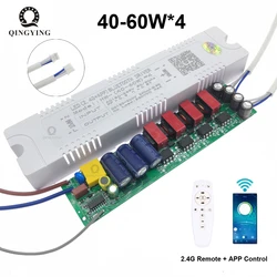 40-60Wx4 Driver LED intelligente 2.4G telecomando e controllo App 240mA DC150-200V lampade da soffitto trasformatore alimentatore lampadario