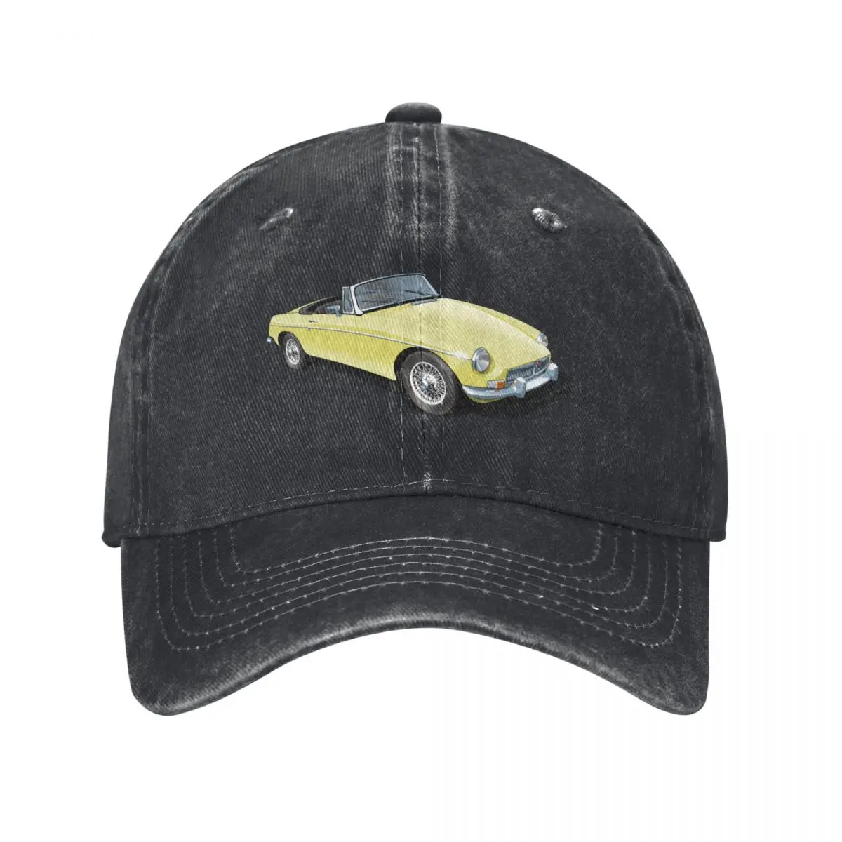 MGB Roadster in pale primrose Baseball Cap Golf Hat Man Beach Outing Sunhat Gentleman Hat For Man Women's