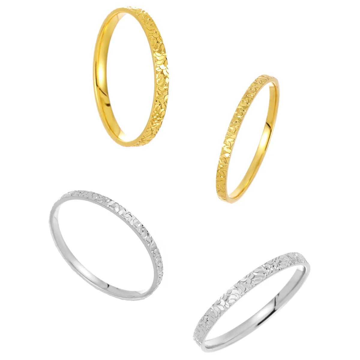 F.I.N.S Original Fashionable Crushed Sparkling S925 Sterling Silver Ring for Women Uneven Plain Finger Minimalist Fine Jewelry view 2
