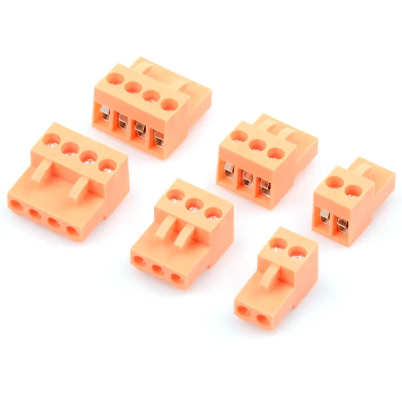 5 Sets HT3.96 3.96mm Pitch 2P-8Pin PCB Screw Terminal Block 300V 10A for Industrial Control Equipment