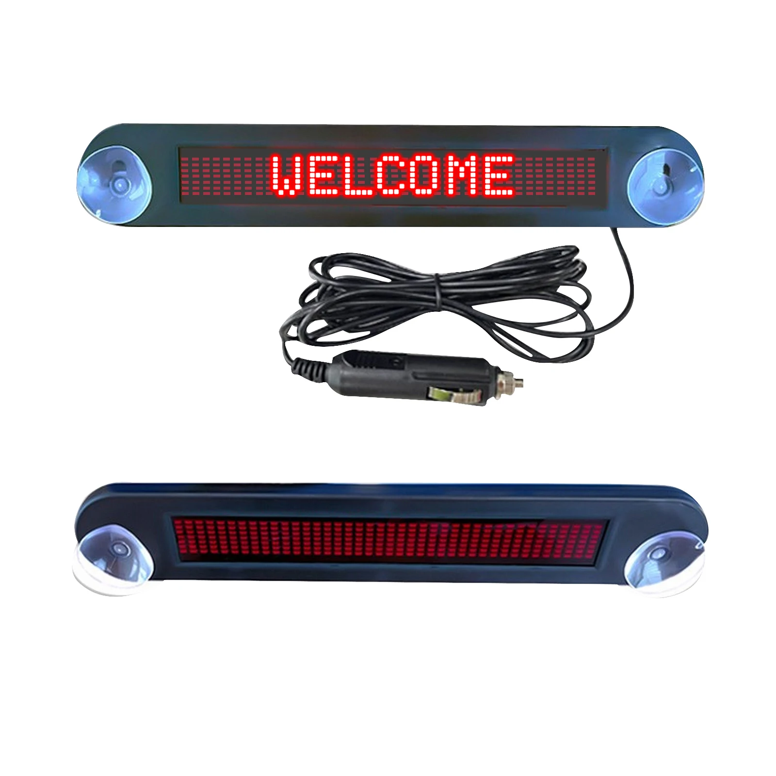 Luz LED para Interior de coche, panel publicitario para Taxi, señal de ventana trasera, lámpara programable, Mensaje de desplazamiento, tablero de pantalla LED, 12V
