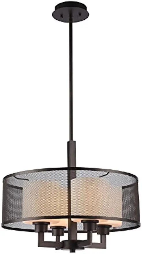 

Lighting Martha Transitional 4 Light Rubbed Bronze Ceiling Pendant 19" Wide