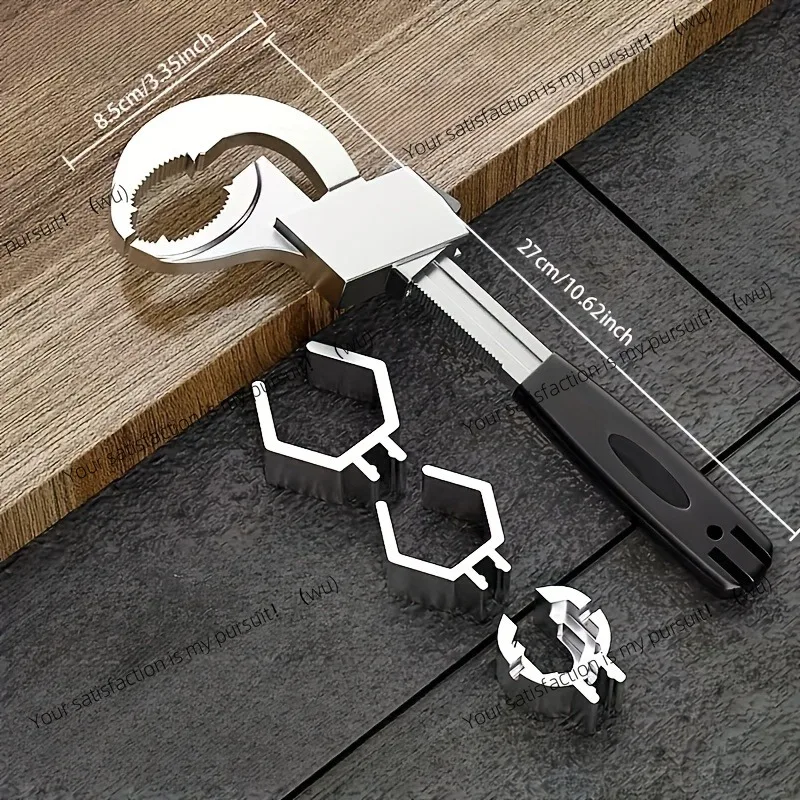 Universal Adjustable Wrench - Perfect for Faucet & Sink Repairs, Bathroom Maintenance, and Pipe Work