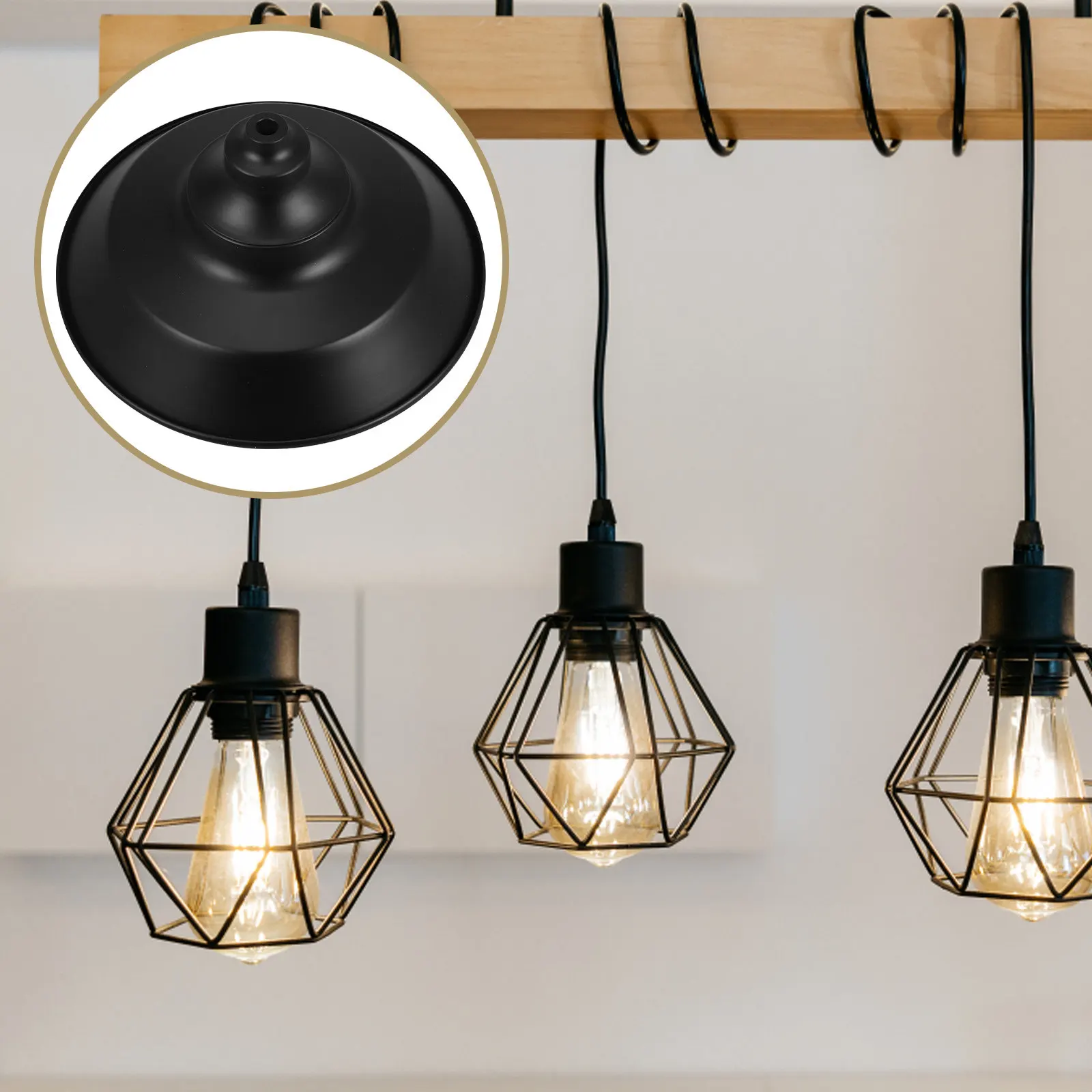 

Промышленный подвесной светильник E27, большой, 220 мм, черный снаружи, белый внутри, сменный металлический защитный кожух для лампы, современный дизайн